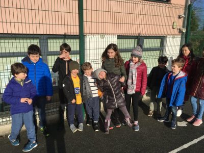 Le Cheile Walkway buddies - Monica’s 4th Class and Sinéad’s Senior Infants
